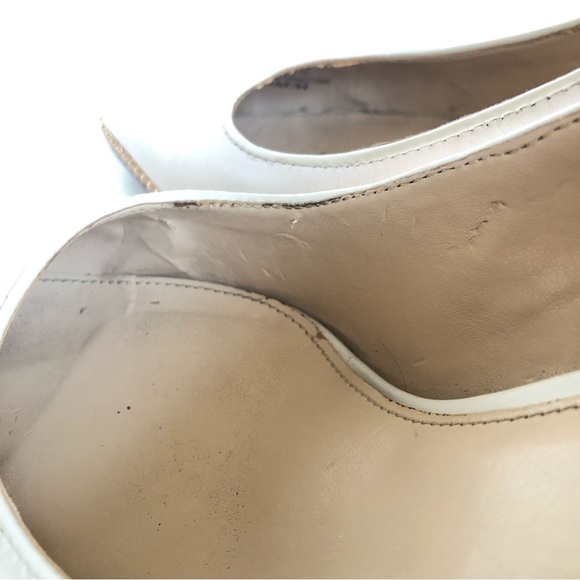 Coach White Waverly Bead-Trim Leather Pumps Heels Women’s Size 8 - Picture 14 of 15